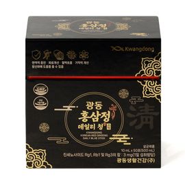 Kwangdong 6-Year Korean Red Ginseng Extract Drink, 50 Sticks — Immune Support, Energy & Fatigue Recovery | With Reishi, Chaga & Phellinus Mushrooms _ Made in KOREA